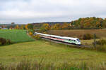 411 026 DB Fernverkehr  Leipzig  als ICE 27 (Dortmund Hbf - Wien Hbf) bei Laaber, 25.10.2020