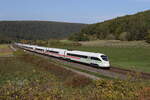 411 053  Ilmenau  und 411 090  Wien  am 12. Oktober 2022 bei Harrbach im Maintal.