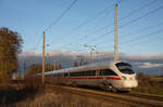 Ein Tz Br 411  Neubrandenburg  als ICE 1710 am 29.12.2022 in Herzsprung.