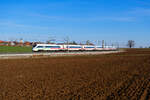 411 063 DB Fernverkehr  Ostseebad Binz  als ICE 1206  Wetterstein  bei Uffenheim, 06.03.2021