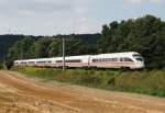 411 065 als ICE 1509 (Berlin Gesundbrunnen–Mnchen Hbf) am 15.08.2013 zwischen Naumburg (Saale) und Bad Ksen