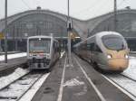 ENDLICH! Endlich habe ich 415 022 vor die Linse bekommen! Er kam als ICE 1557 in Leipzig Hbf an, wurde ausgesetzt und nur der andere Zugteil fuhr nach Dresden.