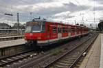 420 971-4 und 420 948-2 kamen am 16.8.2017 als S4 von Grafrath nach München Hauptbahnhof, soeben wird dieser in die Abstellung verlassen.