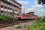 420 779-1 und ein weiterer 420 als S8 nach Wiesbaden Hbf am 03.07.2012 in Rsselsheim am Opelwerk