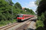 420 471-5 und ein weiterer 420 als S6 nach Leonberg in Hfingen am 10.07.2012