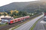 425 523 erreichte am 1.10.16 als RB von Aschaffenburg nach Gemünden (Main) Langenprozelten.