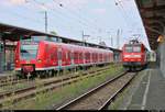 425 009-8 der S-Bahn Mittelelbe (DB Regio Südost) als S 39048 (S1) von Schönebeck-Bad Salzelmen nach Wittenberge trifft auf 146 024 der Elbe-Saale-Bahn (DB Regio Südost) als RB 16224