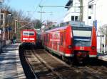 Eigendlich wollte ich am 03.03.2010 den RB33 Quitschi 425 073-4 in der Haltestelle Aachen Schanz ablichten. Doch dann fuhr mir 111 111 mit dem RE4 ins Bild.