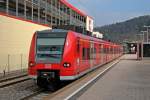 Ausfahrt am 06.03.2014 von 425 309-2 als RE 19041/19043 (Stuttgart Hbf - Rottweil) in Horb.