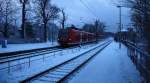 Die Rhein Niers Bahn (RB33) aus Aachen-Hbf nach Heinsberg-Rheinand,Duisburg-Hbf kommt aus Richtung Aachen-West,Laurensberg,Richterich, und fährt durch Kohlscheid und fährt in Richtung