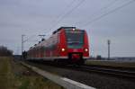 RE8 Halbzug bei Gubberath nach Koblenz fahrend.