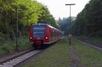 Die Sonne erreicht am Abend des 07.09.2014 den Einschnitt beim Bildstock Tunnel nicht mehr.