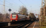 Die Rhein Niers Bahn (RB33) kommt die Kohlscheider-Rampe hoch aus Duisburg-Hbf,Heinsberg-Rheinand nach Aachen-Hbf und hält in Kohlscheid und fährt in Richtung