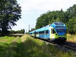 EuroBahn ET 8.10 als RB65 Rheine - Münster bei Emsdetten, 20.07.2023