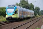 RHEINE (Kreis Steinfurt), 27.06.2009, ET004 der Westfalenbahn als RB65 nach Münster Hbf bei der Einfahrt in den Bahnhof Mesum