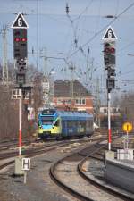 MÜNSTER, 18.01.2014, ET 012 der Westfalenbahn als RB 65 von Rheine bei der Einfahrt in Münster Hbf