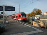 Ankunft von RE 33247 aus Lietzow in Binz am 29.Oktober 2010 der von 429 028 gefahren wurde.