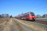 DB Regio Mittelhessenexpress Bombardier Talent2 442 778 (Hamsterbacke) am 24.02.18 bei Karben (Wetterau)