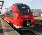 Hamster 442 007 auf Testfahrt von Henningsdorf nach Langenhagen kurz nach der Ankunft im Rostocker Hbf.23.02.2012 