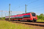 442 312 RE 16511 von Leipzig Hbf nach Dresden Hbf, kurz hinter Leipzig-Engelsdorf.