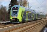 445 026 fährt am 16.02.18 aus dem HP Brokstedt richtung Hamburg aus.