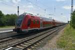 Im Bahnhof Heddesheim/Hirschberg fuhr heute am frühen Nachmittag der 446 021 auf seinem Weg nach Frankfurt am Main Hbf ein.