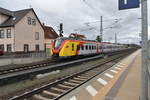 In Nauheim ist der HLB Triebwagen ET157/Alias 1440 567-3 gerade beim Verlassen gen Groß Gerau als ich ihn ablichten konnte am Samstag den 16.3.2019