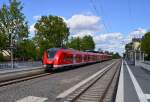 Streiktagbild aus Kleinenbroich, es zeigt den S8 Zug nach Mönchengladbach.