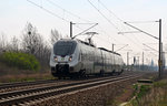 1442 615 war am 05.04.16 von Bitterfeld aus auf Leerfahrt Richtung Dessau unterwegs.