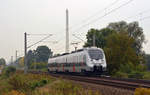 9442 120 der Abellio fuhr am 28.09.17 als Leerfahrt auf dem Gegengleis durch Jeßnitz Richtung Dessau.