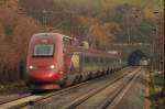 Thalys PBKA 4304 hat am 24. November 2012 den Eilendorfer Tunnel passiert und wird in gut drei Stunden sein Ziel, Paris-Nord, erreicht haben.