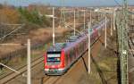 Am 16.12.13 führte das SFW Delitzsch mit 3 Triebwagen der BR 430 für die S-Bahn Rhein-Main Probefahrten durch.