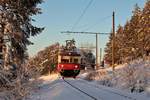 Am 10.01.21 wurde die Thüringer Bergbahn besucht. Es ging an die Flachstrecke Lichtenhain-Cursdorf. 479 203 hatte Dienst und ist in Lichtenhain Richtung Cursdorf zu sehen.