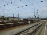 Eine Metropolian-Garnitur wird hier in Mnchen Hbf am 22.09.2013 bereitgestellt.