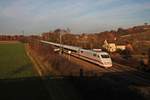 Als ICE 279 (Berlin Ostbahnhof - Basel SBB) fuhr am 05.12.2015 der 401 068-2  Crailsheim  südlich von Müllheim (Baden) auf der KBS 703 in Richtung Zielbahnhof.