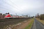 DB Fernverkehr ICE1 401 012 mit Duplo Werbung bei Rodenbach (Main Kinzig Kreis) am 20.03.18