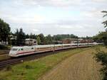 401 060 bildet ICE nach Hamburg=Altona in Lengerich, 10.08.14