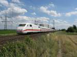 Ein ICE72 von Zrich HB nach Hamburg-Altona.Am 29.06.08 bei der durchfahrt in Lampertheim.