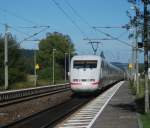 Eine ICE 1 durchfhrt am 16.September 2011 als ICE 906 nach Berlin den Bahnhof Kps.