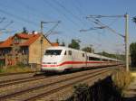 DB 401 516-0 als umgeleiteter ICE 279 von Berlin Hbf (tief) nach Basel SBB, am 06.09.2013 in Erfurt Bischleben.