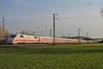 Am 29.03.2014 hatte 401 579-4 die Aufgabe als ICE 1172 von Zürich HB nach Hamburg-Altona zu fahren, als er kurz vor dem Hp Auggen in Richtung Norden fuhr.