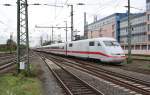 Bild 027:  Am 09.10.2014 war ICE-Tz 0112  Memmingen  als ICE 1028 von Nürnberg nach Hamburg Altona unterwegs! Hier zu sehen ist der  nicht zählende Kopf  401 512-9 bei der Ausfahrt aus dem