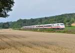 402 036 ist als ICE 1013?? nach Mnchen HBF auf der Filsbahn unterwegs.Bild entstand bei Ebersbach an der Fils am 4.8.2013.Die ICE der 2.Generation sind rar auf der Filsbahn aber hin und wieder ist am