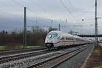 Nachschuss auf 403 536-6  Ingolstadt , als dieser am 11.12.2016 zusammen mit 403 522-6  Solingen  durch den Bahnhof von Müllheim (Baden) als ICE ___ (Dortmund Hbf/Köln Hbf - Basel SBB) gen