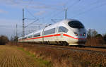 Der als ICE 1533 verkehrende 403er war am 05.01.18 von Darmstadt nach berlin unterwegs.