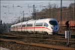 Zwei 403er fahren bei Bochum-Ehrenfeld als ICE 519, von Dortmund Hbf nach Mnchen Hauptbahnhof. (13.01.2008)