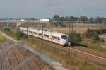 ICE3, Paris Est-Frankfurt(M) Hbf, fhrt zwischen Bhl-Iggelheim und Limburgerhof Richtung Mannheim Hbf. 26.09.2009