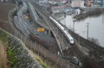 ICE verlsst den Wrzburger Hauptbahnhof am 26.