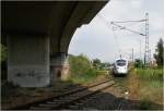 Umleiterverkehr von Bitterfeld nach Halle in Delitzsch, Verbindungskurve,  09.08.2012