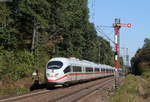 406 007-5  Hannover  und 406 085-1  Schwäbisch Hall  als ICE 105 (Amsterdam Centraal-Basel SBB) bei Forchheim 25.9.18